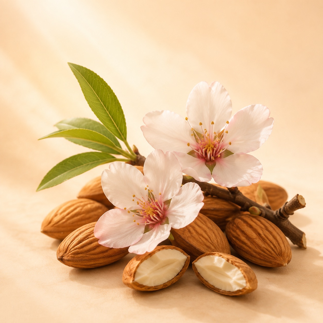 Sweet almonds with blossom