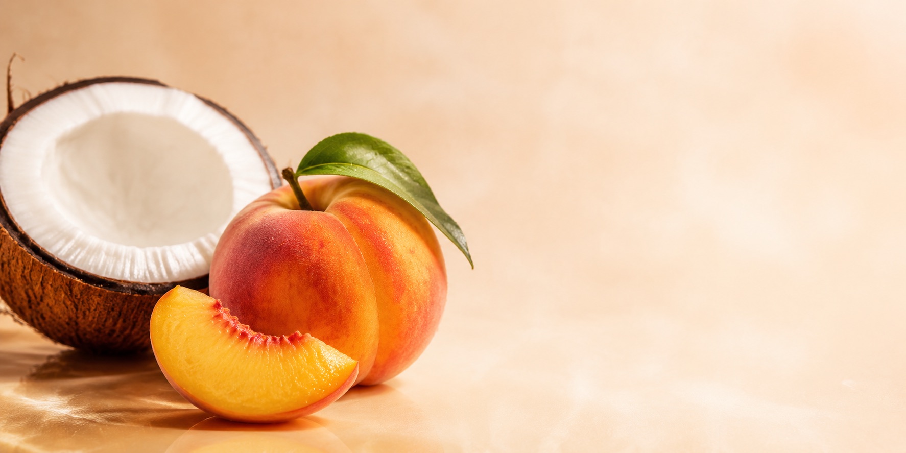 Coconut and peach