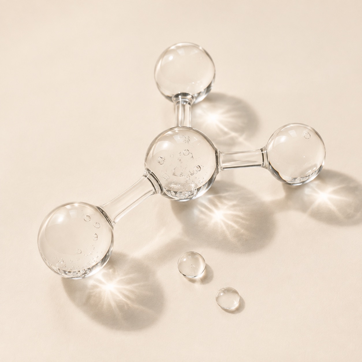 Clear panthenol droplets