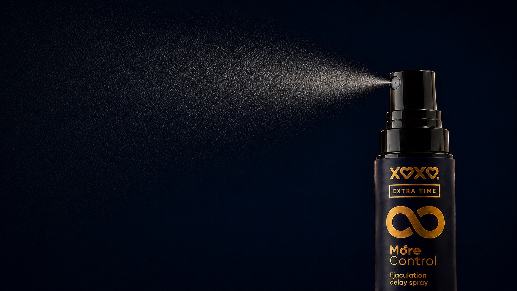 Extra Time spray releasing a fine mist
